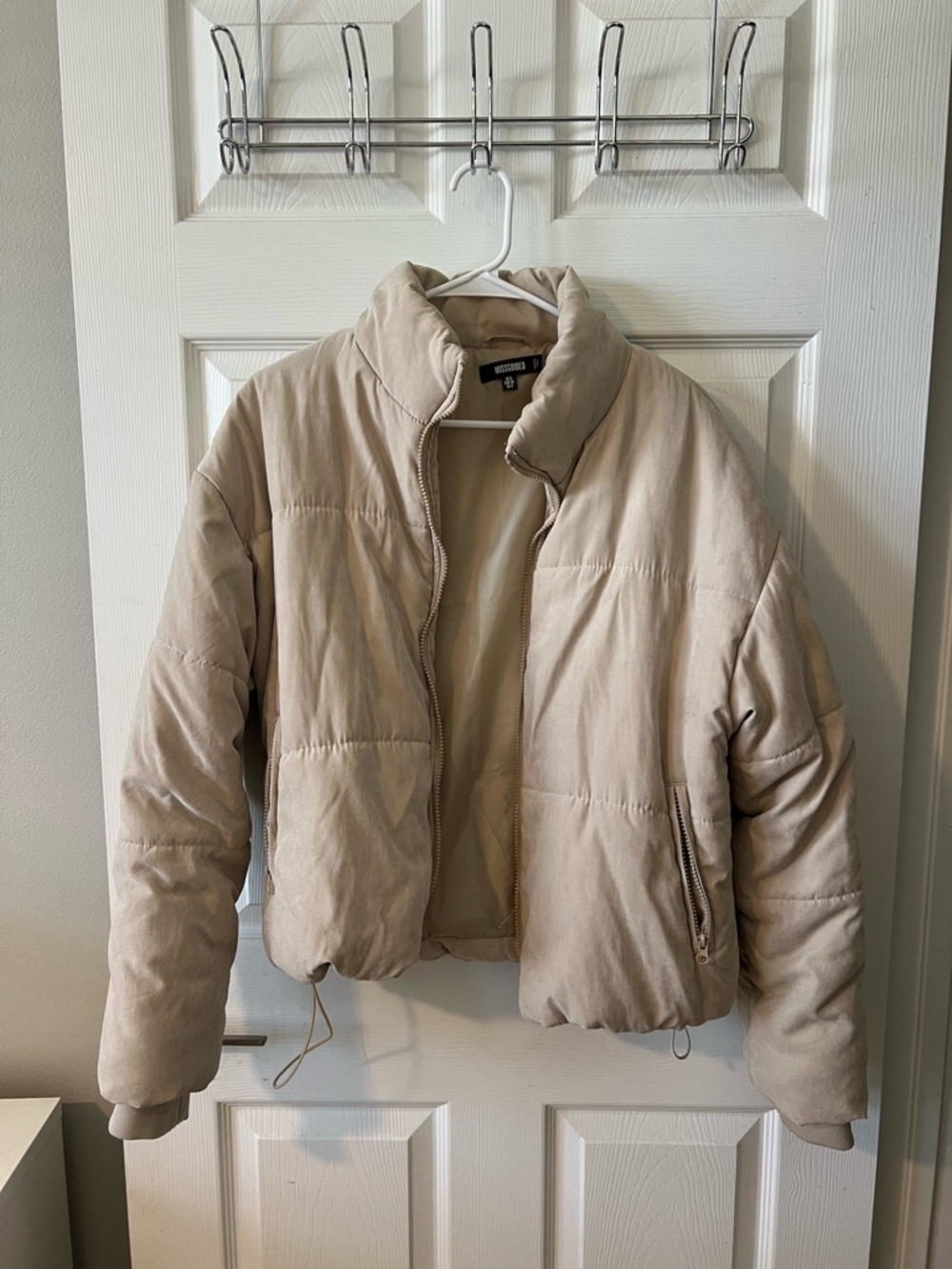 Missguided Beige Puffer Jacket